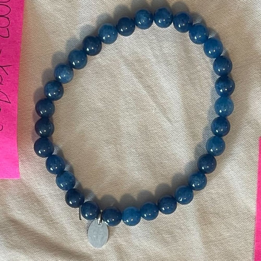 Tocara Karla FB40002 Lapis Stainless Steel Bracelet 7.5" NWOT